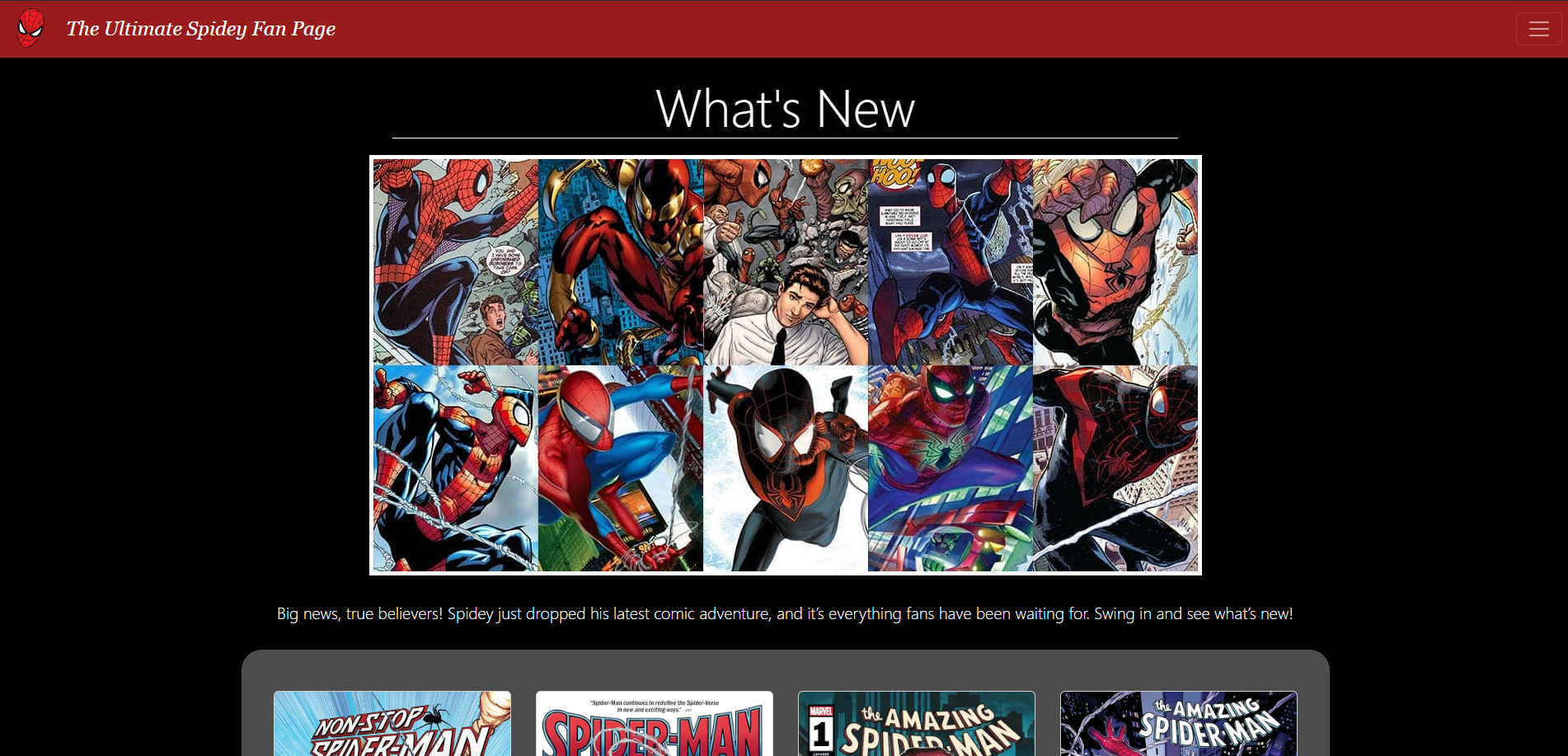 The Ultimate Spidey Fan Page